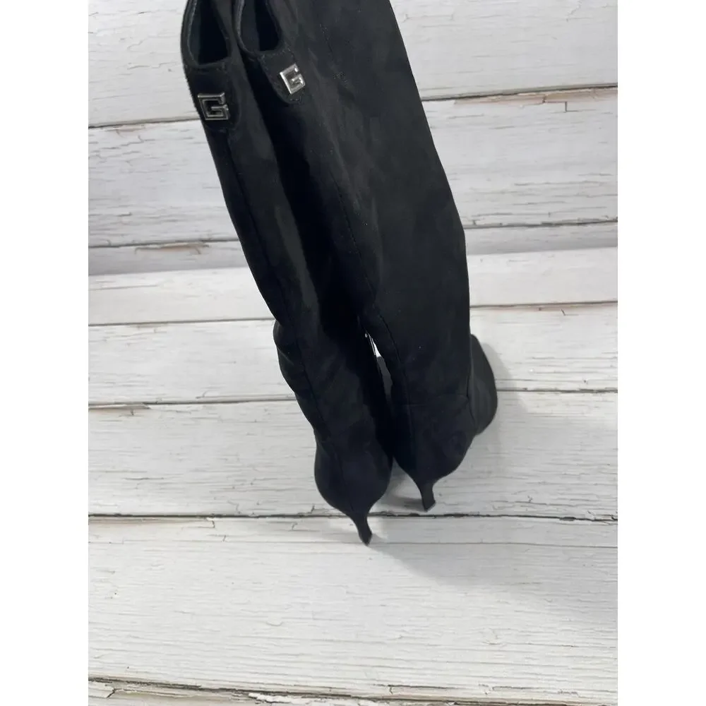 GUESS Boots Womens Size 7M Black Faux Suede Palisa3-WC Knee High Pointed Toe - Picture 9 of 15